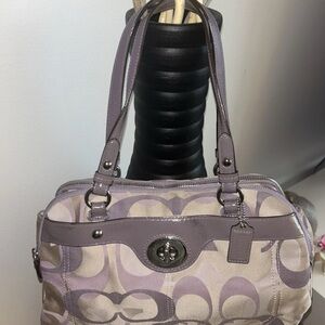 Stylish Lavender and Cream Women's Bag